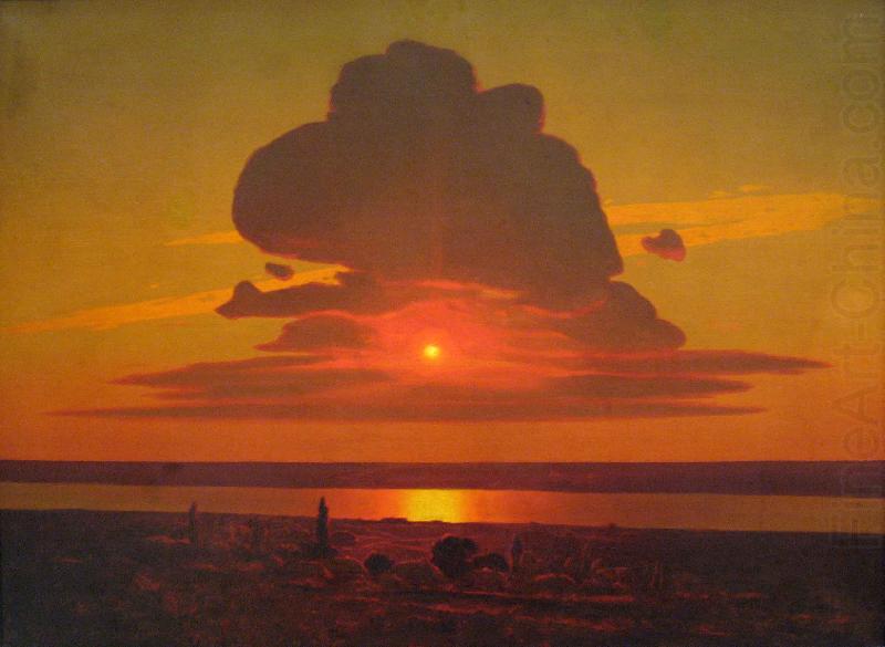 Red sunset on the Dnieper, Arkhip Kuinji